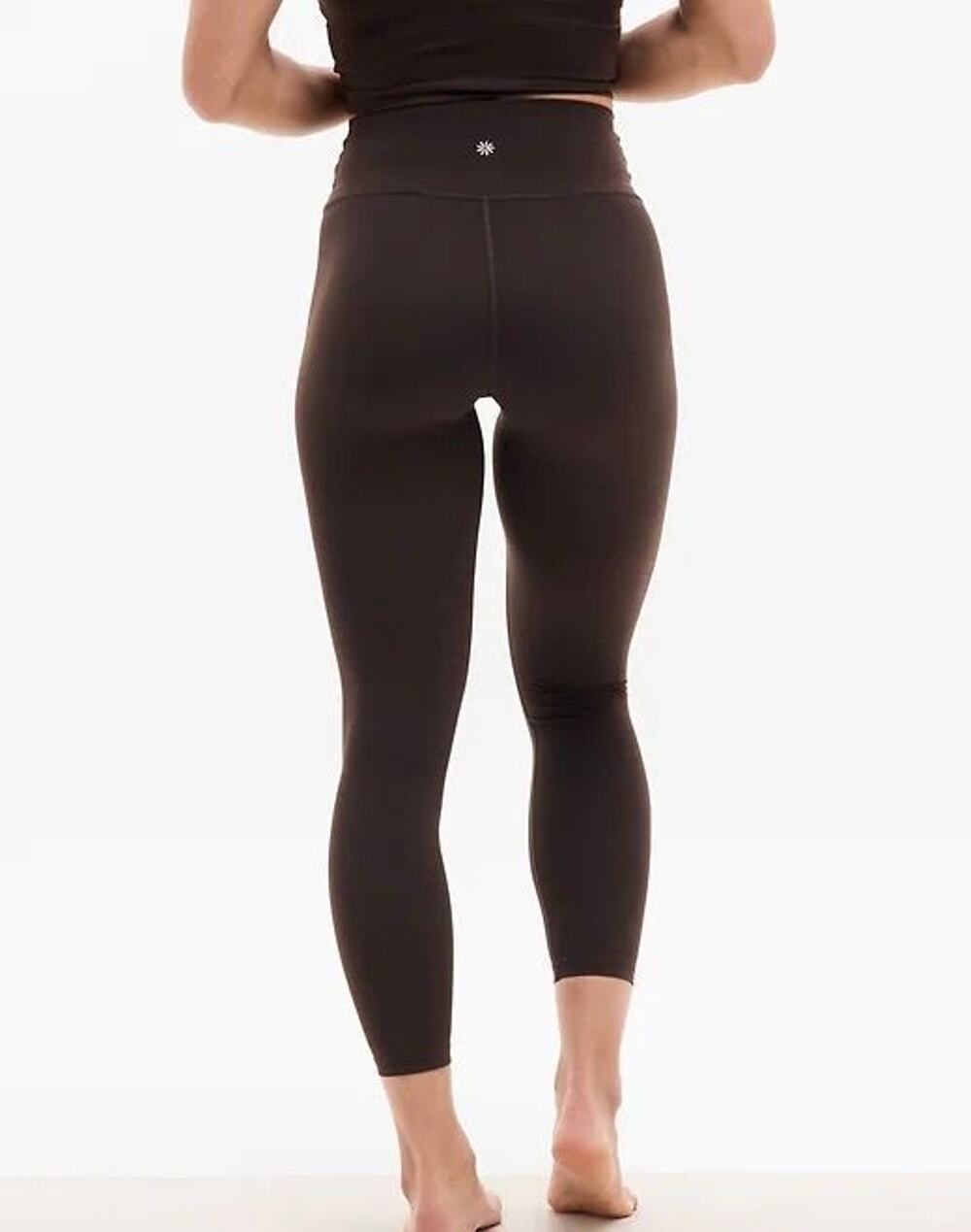 Athleta Transcend 7/8 Leggings Brown High Rise Size Small